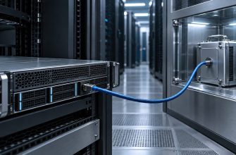 Dedicated server connected to an isolated backup unit in a blue-gray data center
